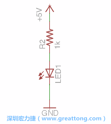 如圖所示放置一個開關（switch）、10K電阻器（10k resistor）和0.1μF的電容（0.1μF capacitor），并把開關的一端連到接地端上。