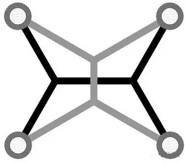 灰色Steiner樹不是最優(yōu)的，但黑色Steiner樹是最優(yōu)的。